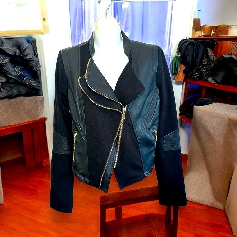 XOXO Faux Leather Motor Jacket